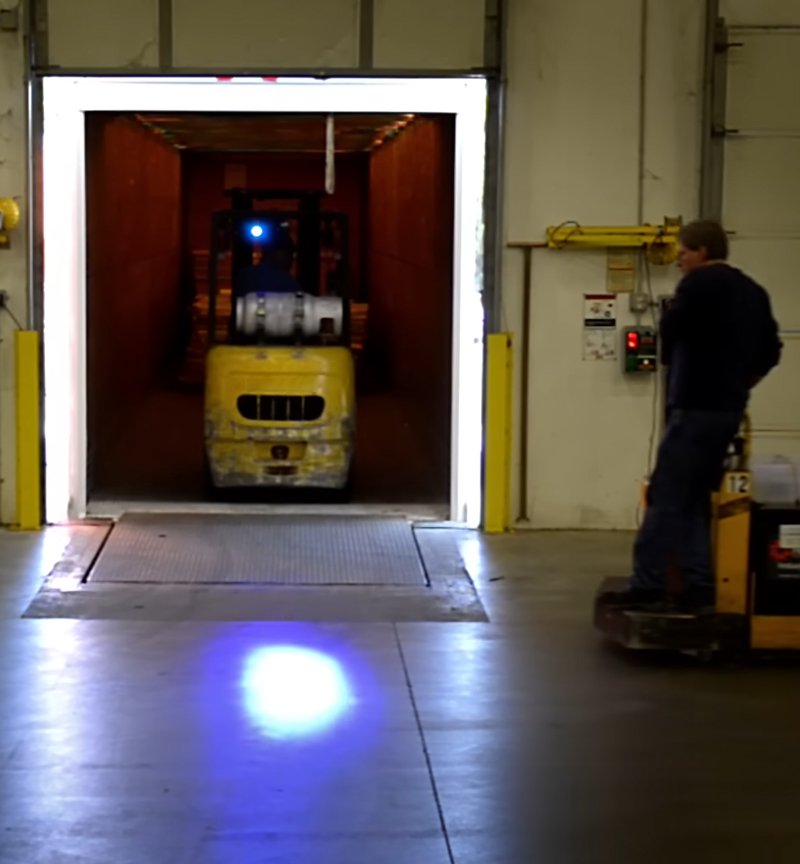 Forklift blue light