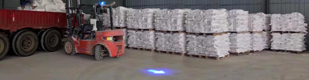 forklift blue arrow light