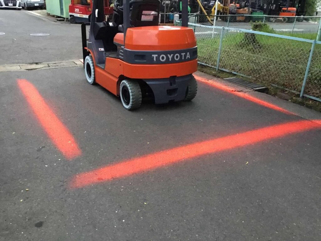 forklift red zone light image