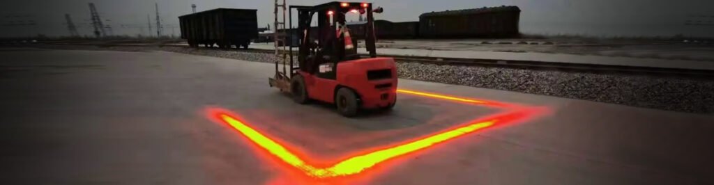 Forklift zone warning lights