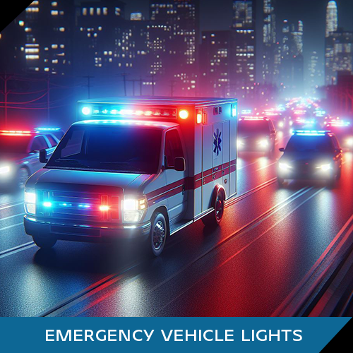 LED strobe lights for emergency vehicles