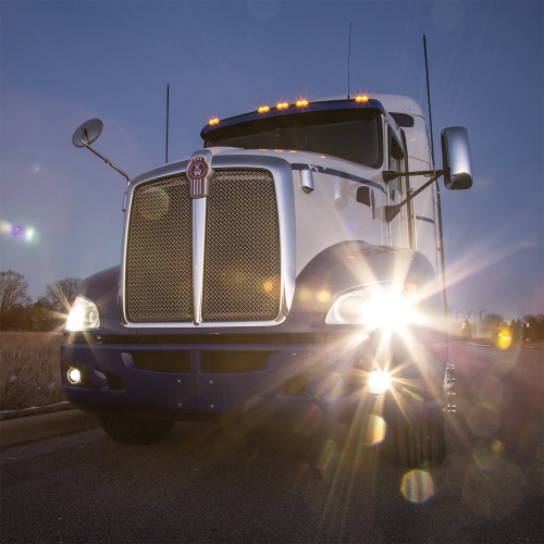 Semi Truck Headlights on the truck