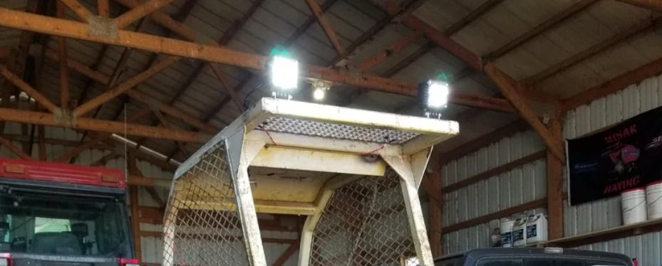 Truck work lights on the truck